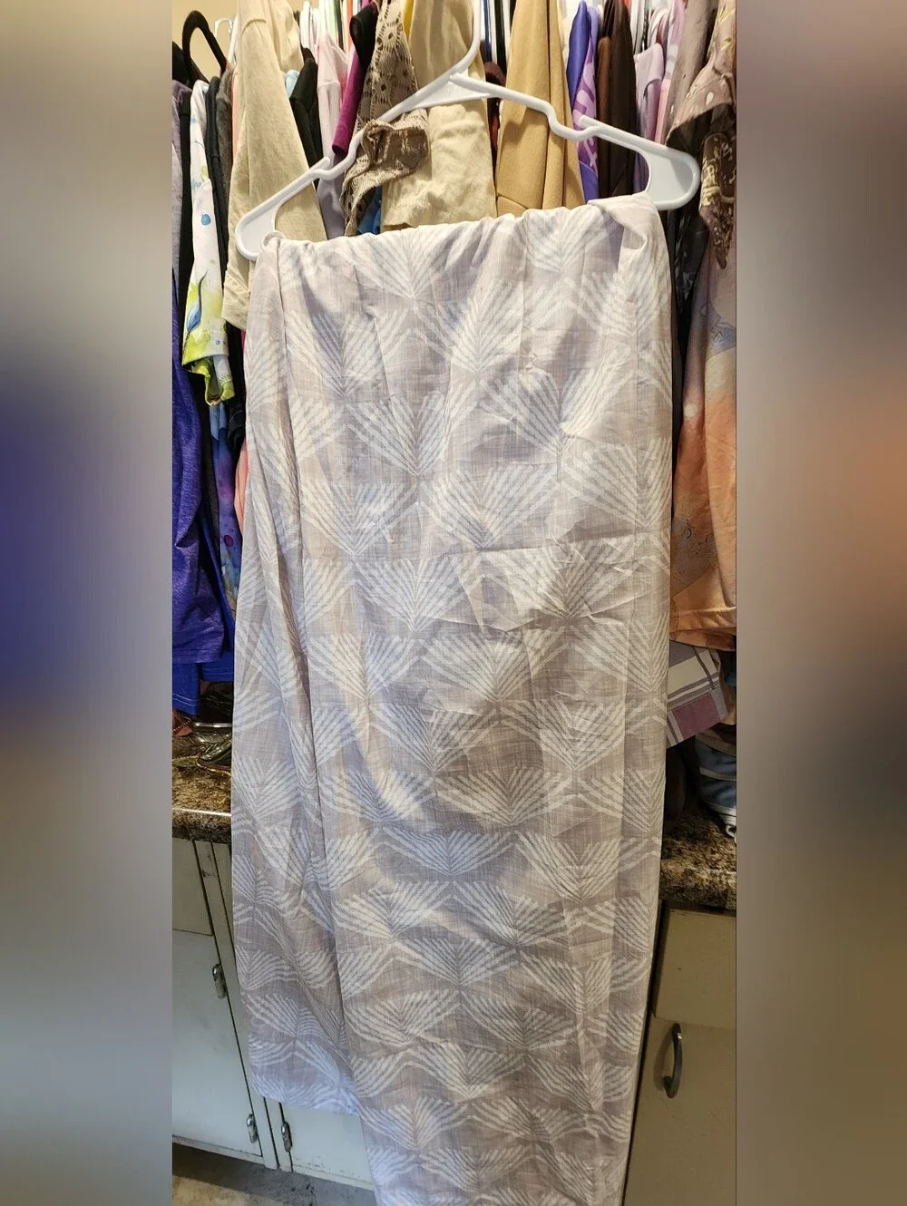 Mainstays White And Beige Shower Curtain Brand New Without Tags